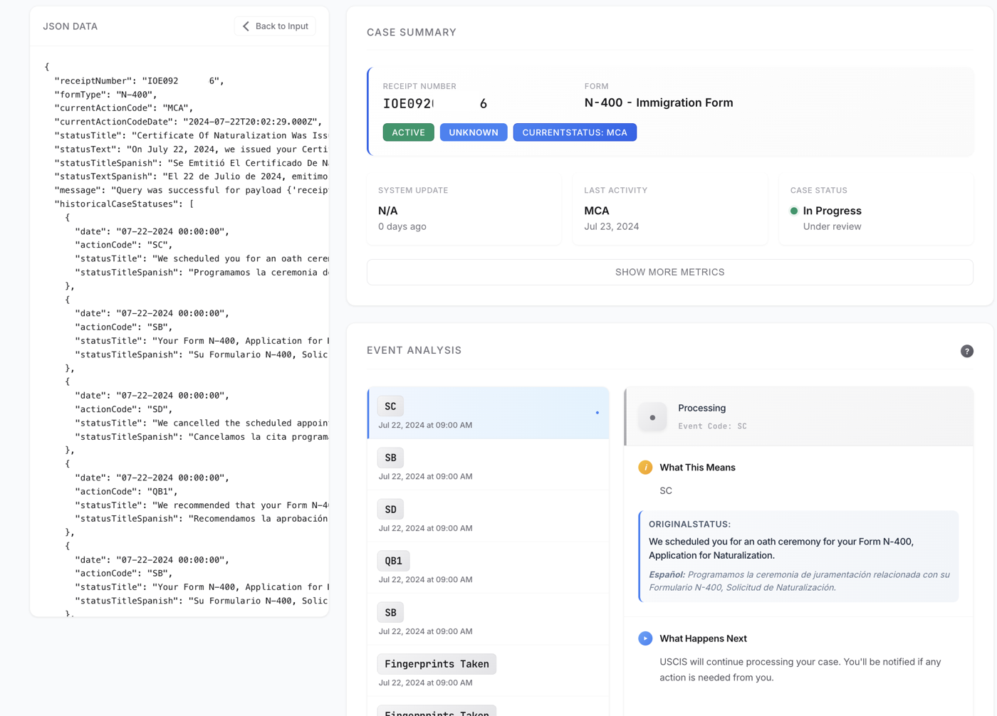 USCIS Case Status Checker & Real-Time Case Tracker | MyCasesHub